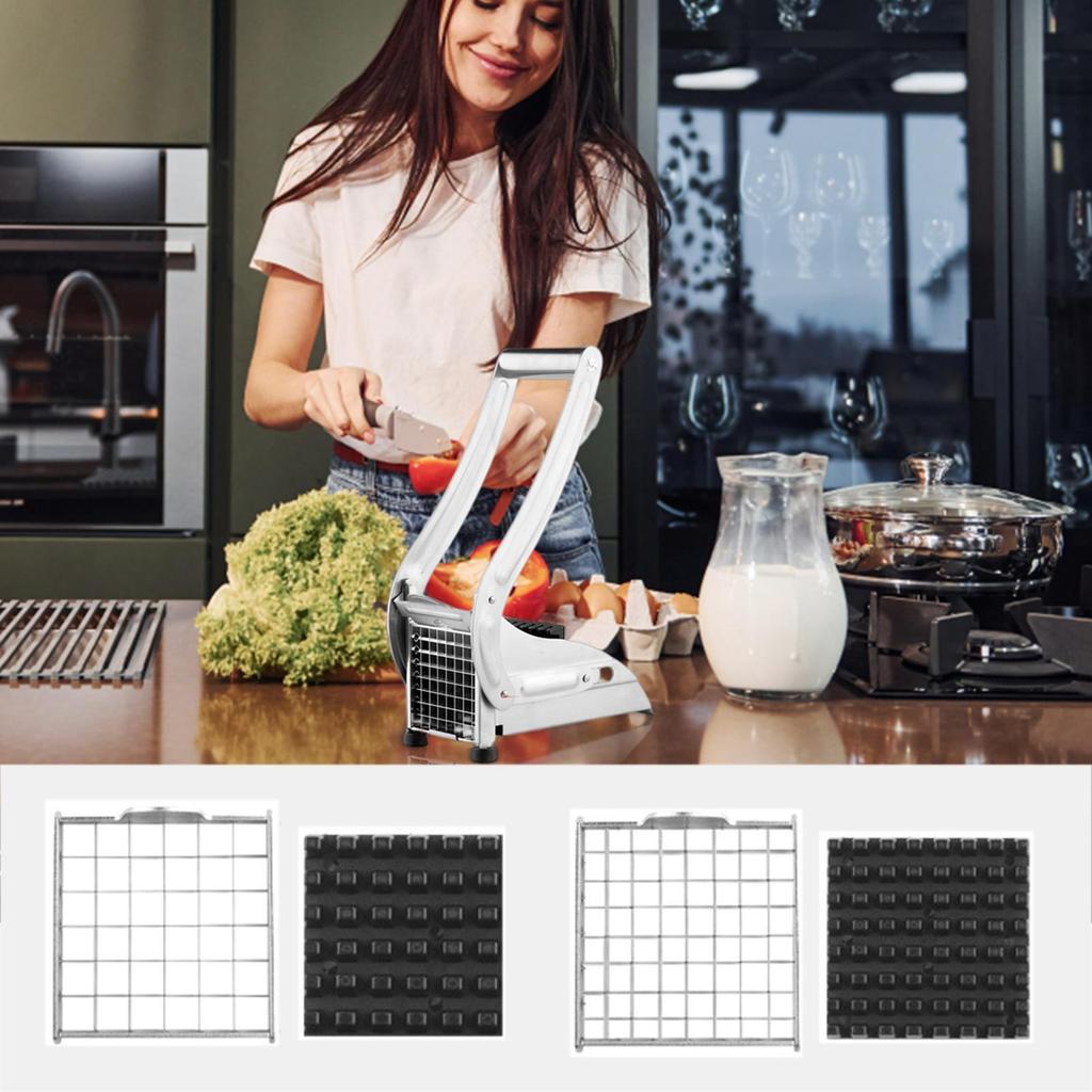 Potato Fry Chopper French Fry Cutter Chopper Replacement Kitchen Gadget Vegetable Cutting Tool for Tomato Onions Zucchini Bell