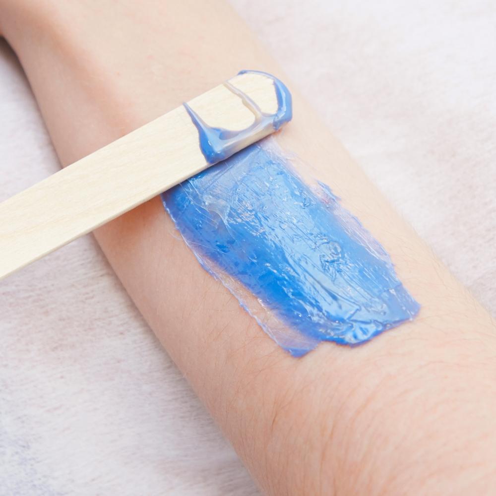 Depilatory Wax for Shaving Legs, Face, Bikini, Drops, Hard Blue, 100 Grams