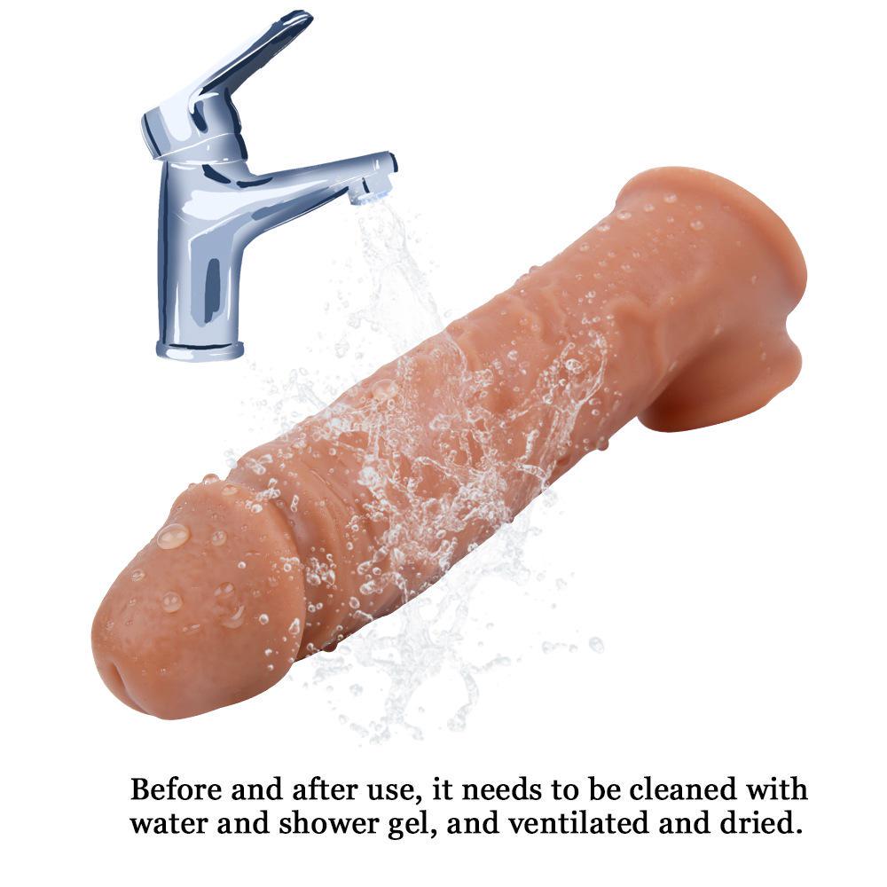 MoDi Realistic Penis Extender Ring Collars Delay Device Enlarge Sex Toy For Man Silicone Condoms