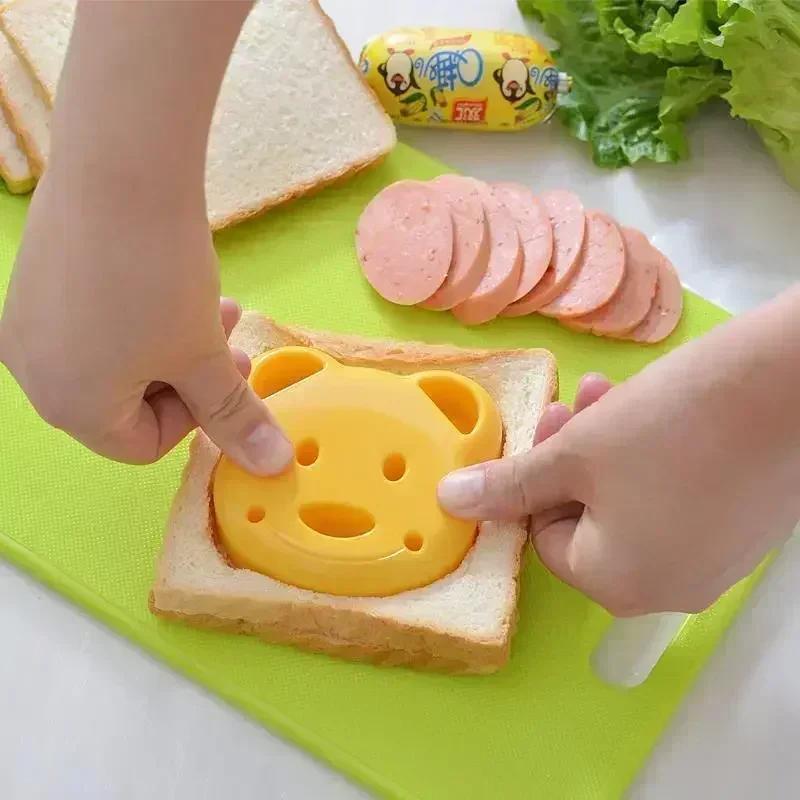 Kreativ Niedlich Bento Brotschneiden DIY Kinder Cartoon Bär Sandwich Reisball Modell Backen Gebäckwerkzeug Neue Küchenaccessoires