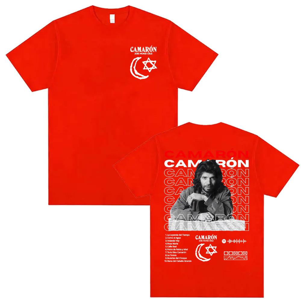 Camisetas Gráficas de Álbum Rock Camaron De La Isla para Hombre y Mujer Moda Hip Hop Punk Street Camisetas de Algodón de Manga Corta de Verano