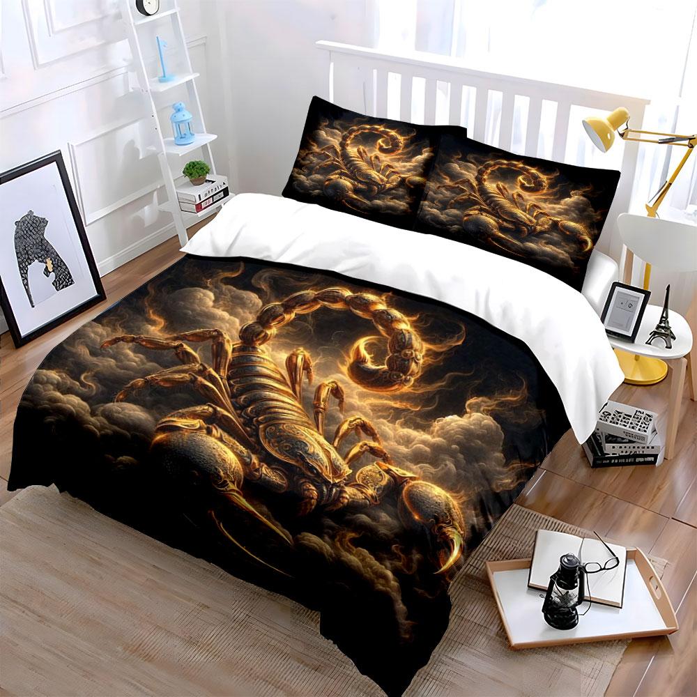 Fiery scorpion amidst clouds. Bedding sets Duvet cover sets Duvet covers Pillowcases(1* Duvet Cover 2* Pillowcases without duvet insert)