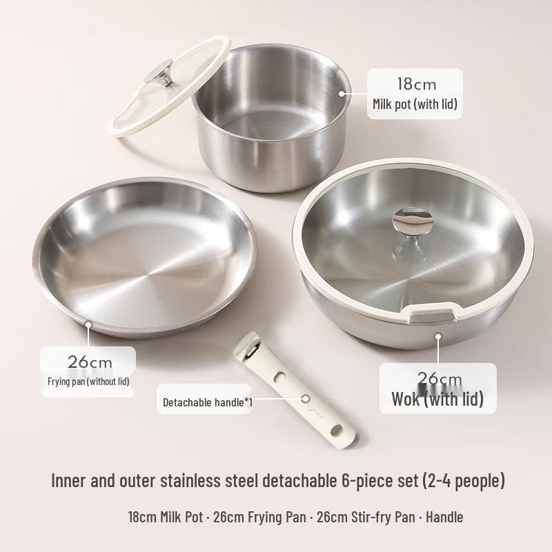 Yingtang Detachable Handle Non-Stick Cookware Set