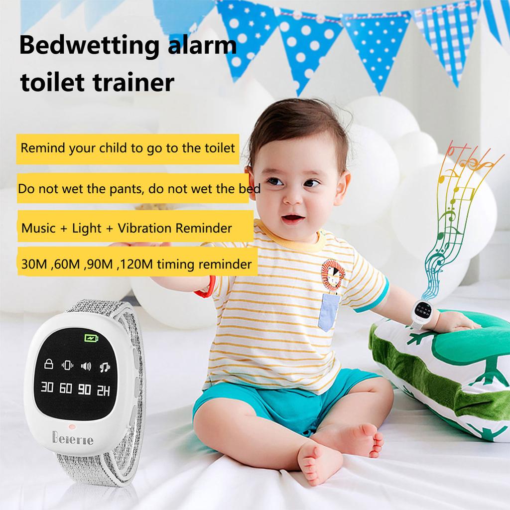 Kabelloser Bettnässer-Alarm Vibrationserinnerung Urinalarm mit Empfänger für Jungen Mädchen Kinder Töpfchentraining Altenpflege
