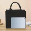 Black Canvas Tote Handbag Durable Large-Capacity 3D Design for Men and Women