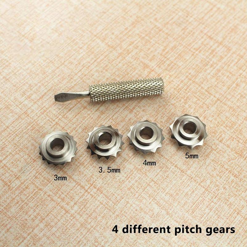 Leathercraft Tools Leather Groover Spacer Crafting Tools Portable Art Accessories Wooden Handle Metal Handcraft Gear For Cobbler