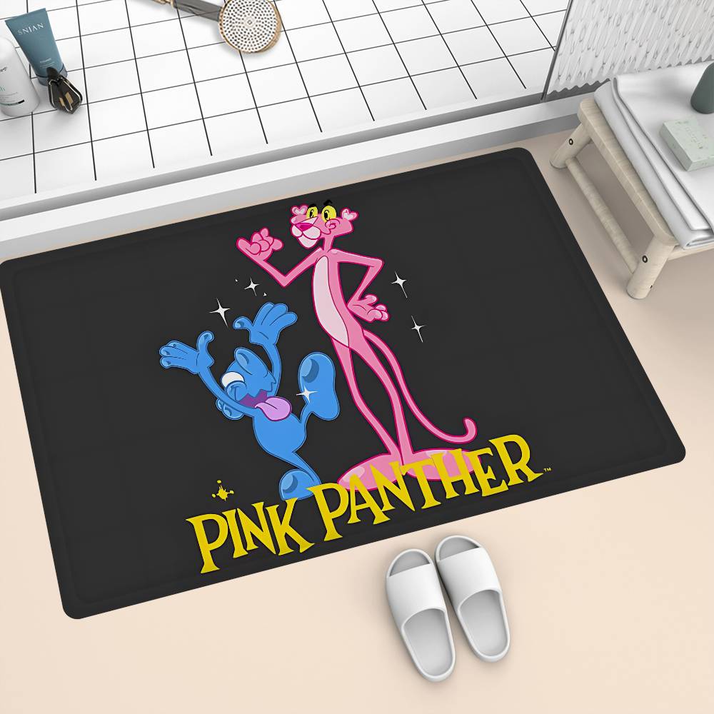 The P-Pink P-Panther Floor Mat Rectangle Anti-slip Home Soft Badmat Front Door Indoor Outdoor Mat Hotel Decor Mat