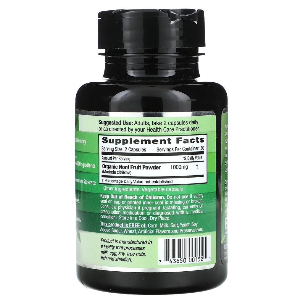 Emerald Laboratories Noni-frukt, 1000 mg, 60 grønnsakskapsler (500 mg per kapsel)