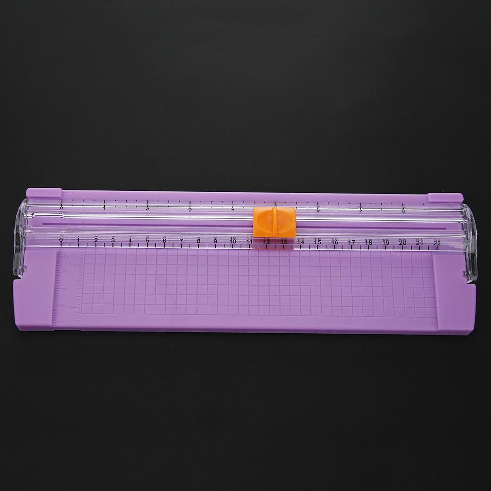 Plastic A5 Paper Cutter 27x8.5cm Photo Blades Scrapbooking Tool Portable Precision with Automatic Security Safeguard Side Ruler