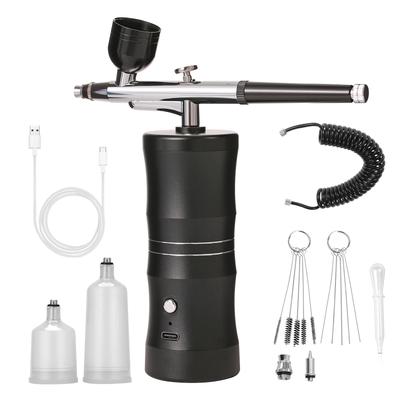 Airbrush Kit with Compressor Portable Air Brush Painting Set for Makeup Tattoo Nail Art Cake Decorating Craft Model