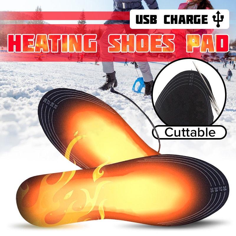 Electric Heated Shoe Insoles Warm Sock Feet Usb Foot Winter Warmer Pad