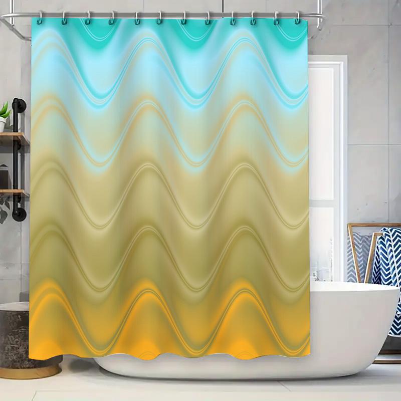 

Vintage Blue White Shower Curtain With Floral Pattern For Bathroom Decor Size 72X84 Inches W60H190(CM)-1 Pcs