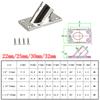 2pcs Square Base Rail Fitting Tube 22/25/30/32mm Rectangular Base For Boat Yachts Marine Hardware Stainless Steel 60 Degree Deck Handrail Rail Fittin