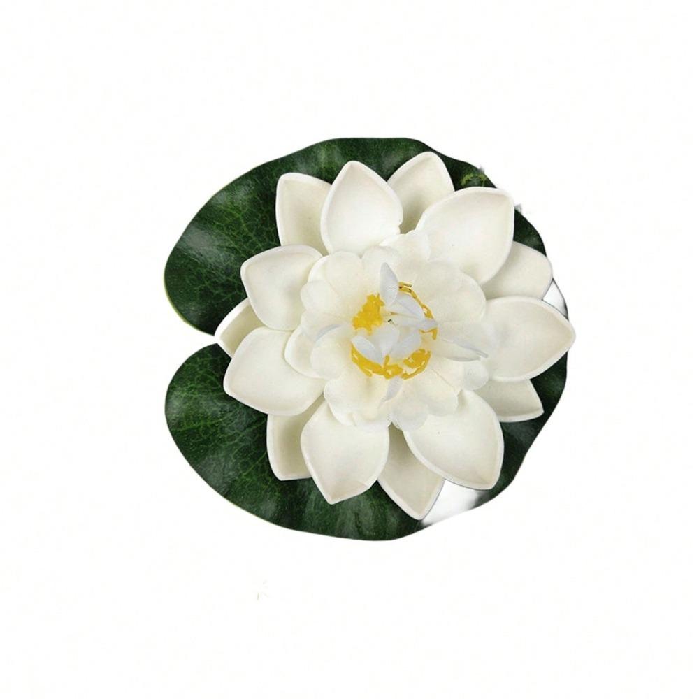 1PC Artificial Floating Water Lily - Colorful EVA Simulation Lotus Leaf Flower Pond Plant, for Gardens Fish Tank Aquarium Decor