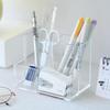 Clear Acrylic Multifunctional Pen Holder - Simple Style for Office & Student Desk Storage