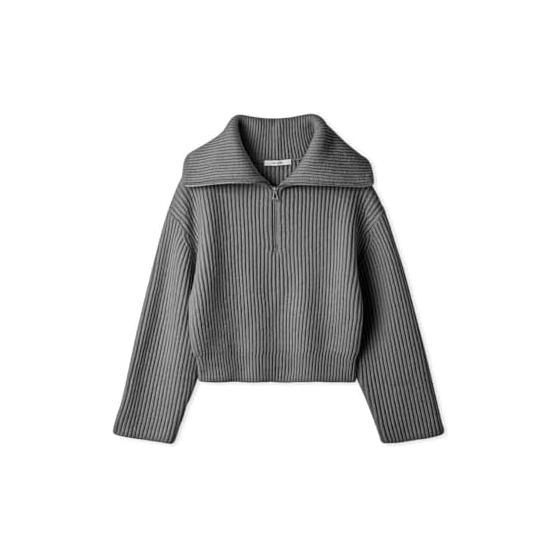 [Sneider] Wool Half Zip Knit Pullover SWNT254232 Women s