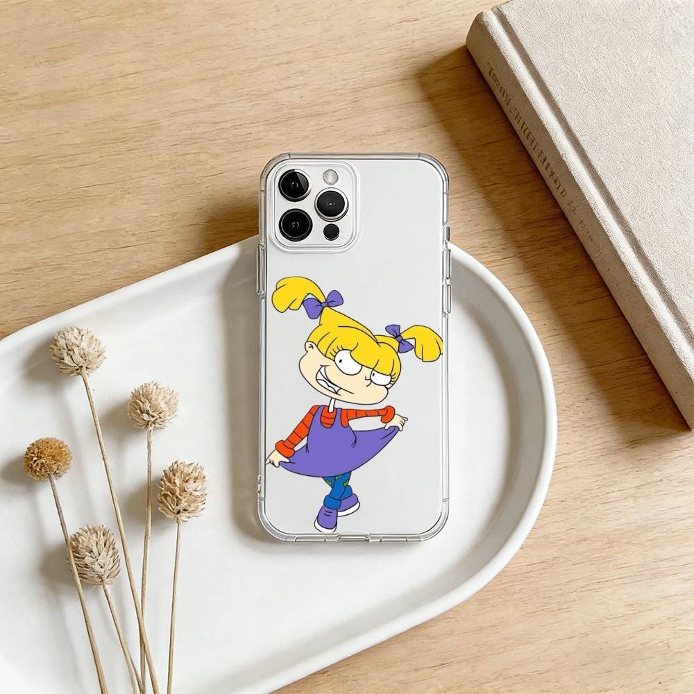 Funny Cartoon R-Rugrats Phone Case For iPhone 17 16 15 14 13 12 11 Mini Pro Max Plus Transparent Cover