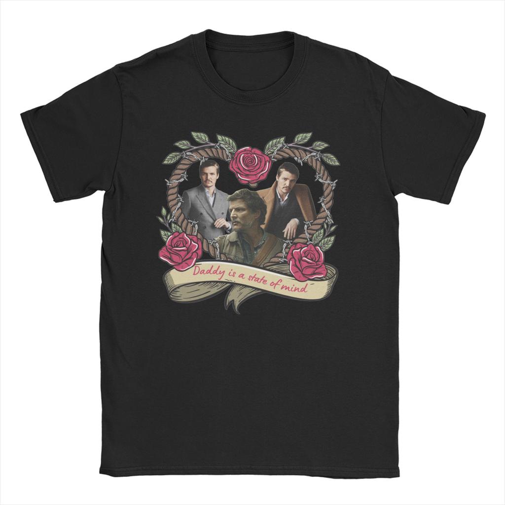 2026 Herren Damen Pedro Pascal T-Shirt Lustiger Schauspieler Vintage 90er Reine Baumwolle Oberteile Mode Kurzarm Rundhals T-Shirts Neue T-Shirts