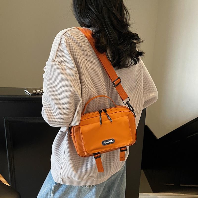 Literary and artistic workwear trendy cool small leather film casual neutral small square bag 25 spring new travel women's one-shoulder crossbody bag