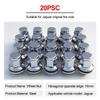 20PCS Iron Wheel Lug Nut Replacement for Jaguar XJ XK XF S X Type C2C35294 Silver Metal Accessories for Vehicles