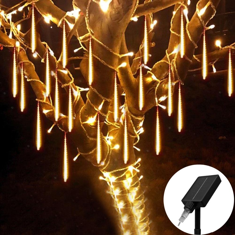 30/50cm Solar LED Meteor Shower Rain Lights Holiday String Lights Waterproof Garden Light Christmas Wedding Decoration