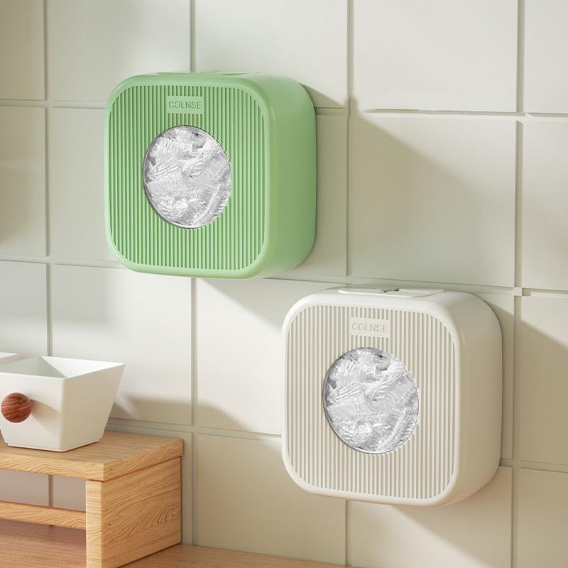 Wrap Storage Box Cling Film Organization Wall Mounted Dustproof BoxFood Cover Plastic Wrap Rack Home Kitchen Storage