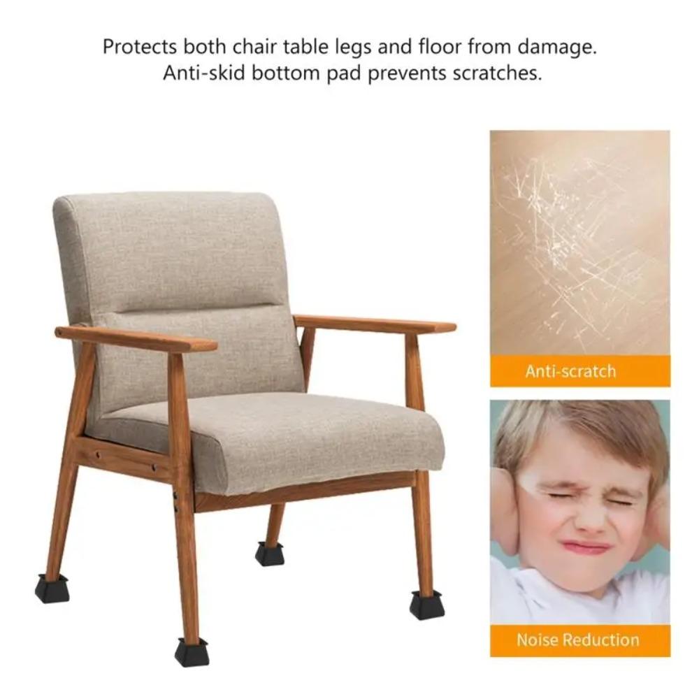 24PCS Non-slip Furniture Legs Protectors Noise Reduction Table Feet Cover  Hardwood Floors