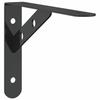 VidaXL Shelf Brackets 4 Pcs 20x2.5x14 Cm Black Stainless Steel, Wall Mount, Wall Shelf Support,, Support 30302