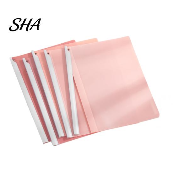 Rotating Clip File Folder 5PCS Side Opening Folder, with Sliding Bar, Lightweight Document Holder Durable PP Gradient Color Report for Office