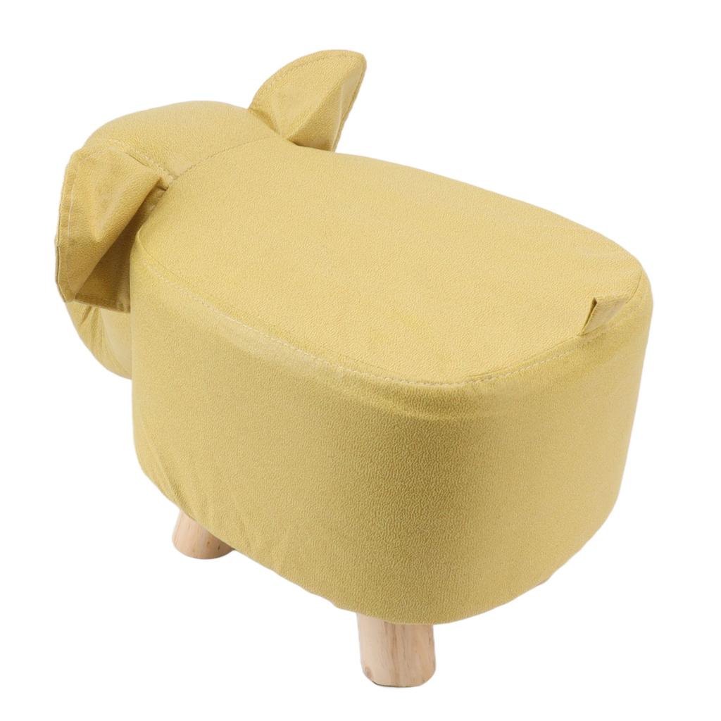 Animal Footstools Lovely Cartoon Innovative Elephant Upholstered Stool for Nursery Bedroom Playroom