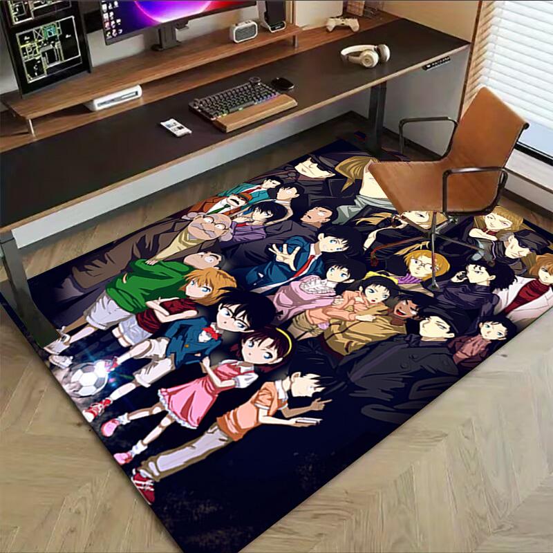 Detective Conan Characters Carpet For Playroom Bedroom Living Room Sofa Home Decorkids Game Area Rug Nonslip Floor Mat