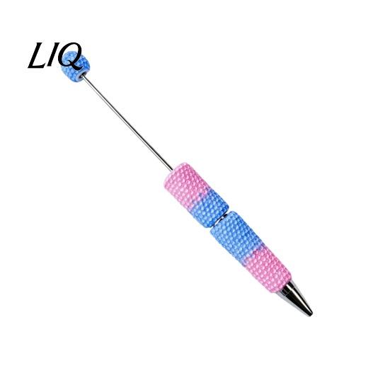 Novelty Rainbow Pens DIY Beadable Pen, Colorful Fancy Beaded Crafting Ballpoint Smooth Flow Gift for Students, Party Favors, Creative Office Supplies