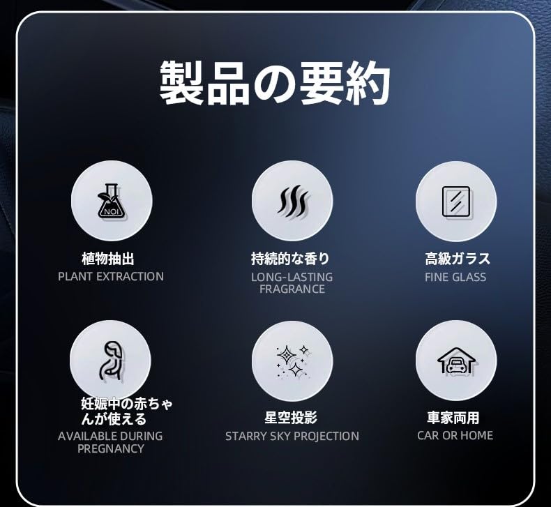 Bontand Car Aroma , 6.1 Fl Oz (180 Ml), Ultrasonic Misting Quiet, Automatic On/Off,