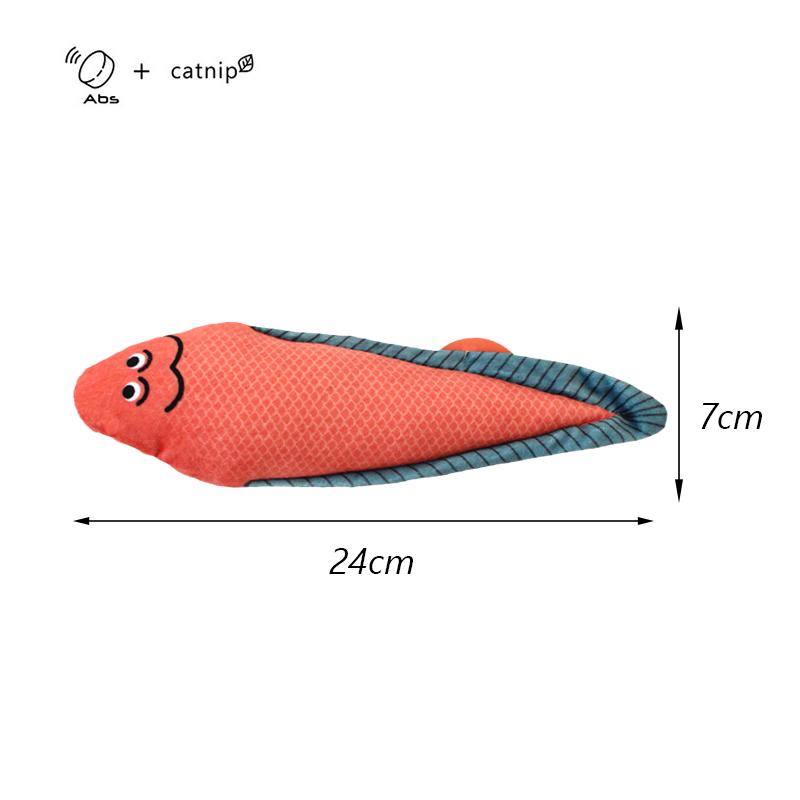 Squeaky Sea Fish Shape Sphynx Cat Toy Catnip Plush Stuffed Pet Toys for Cats Gotas Kitten Kedi Funny mascotas Play Accessories