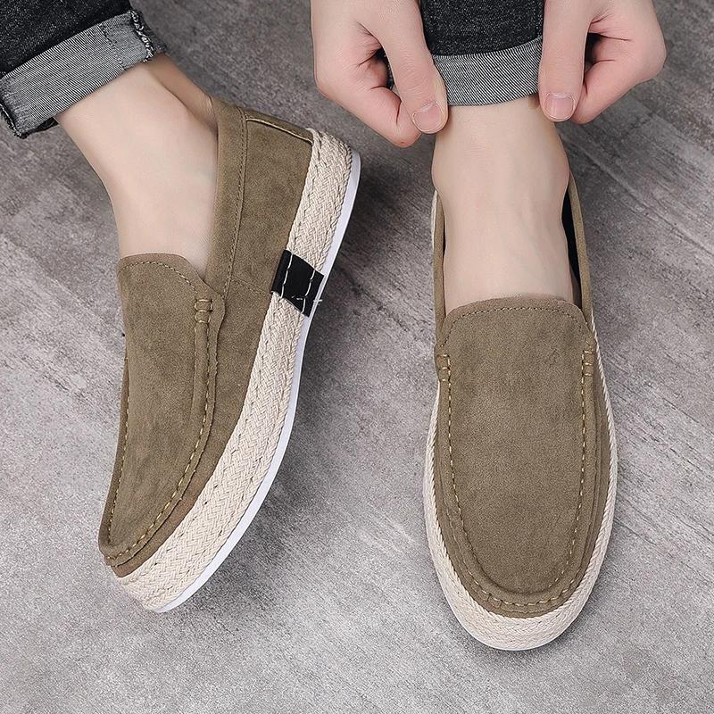 Fashion Dropshipping Canvas Sneakers Men Sport Casual Shoes for Men Summer Slip on Loafers Men man Chunky Comfortable Walking Shoes Male