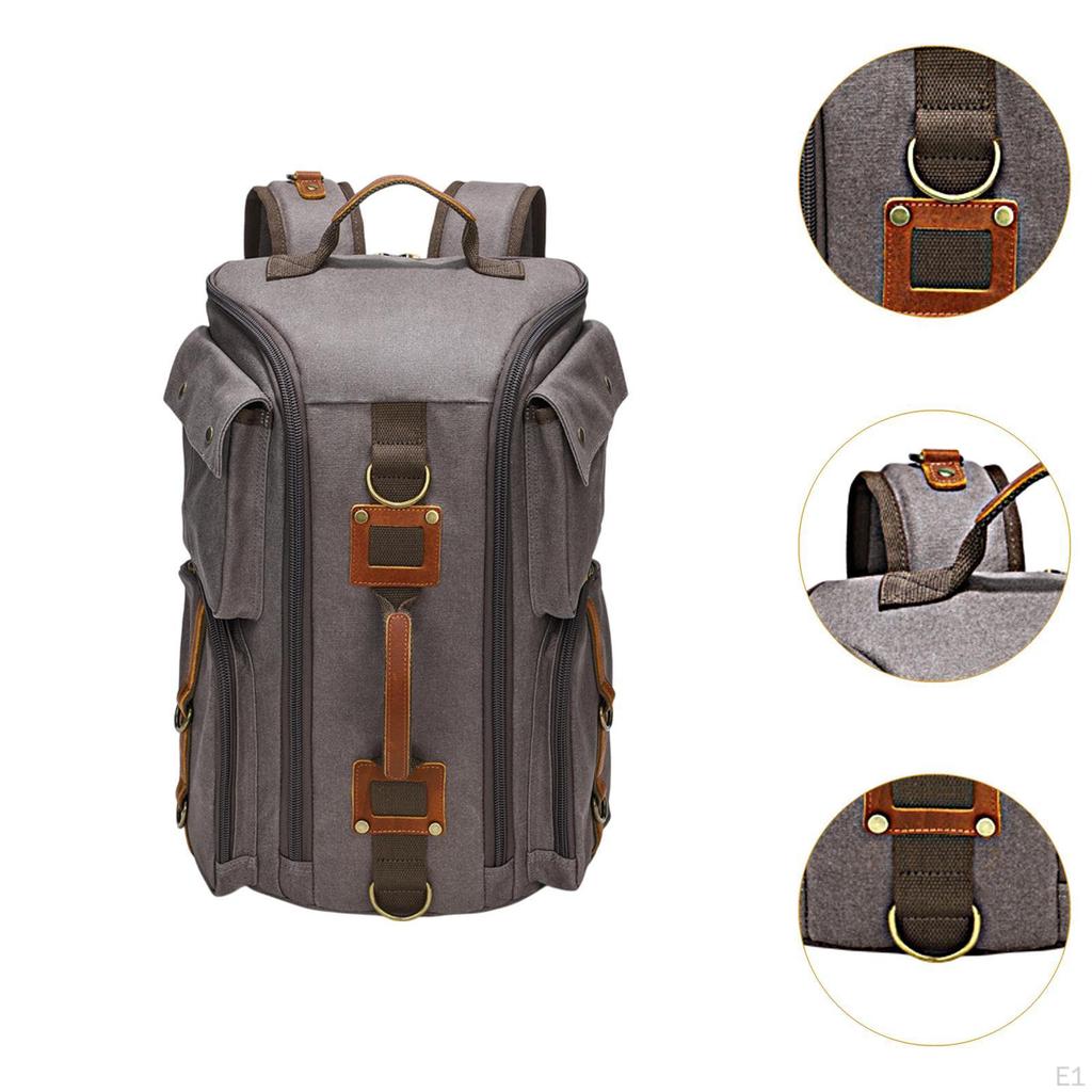 Canvas Backpack Computer Bag for Work Business Outdoor Camping