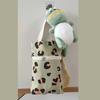 Canvas leopard print water cup bag stew pot stew cup handbag going out fashion sundries environmentally friendly fashion shopping bag