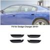 4pcs Exterior Side Door Handle Bowl Cover Trim Fit For Dodge Charger 2011+ Black