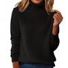 Maglione da Donna a Collo Alto Senza Cuciture, Manica Lunga in Lana, Vestibilità Slim, Temperamento