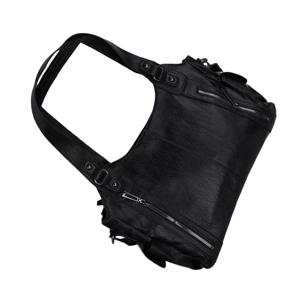 Shoulder Bag Simple Stylish PU Leather   Bag Large Capacity Handbag for Daily Use