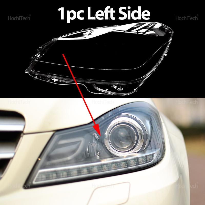 For Mercedes Benz C Class W204 2011-2014 C180 C200 C260 Headlight Cover Car Headlamp Lens Glass Replacement Front Lamp Shade