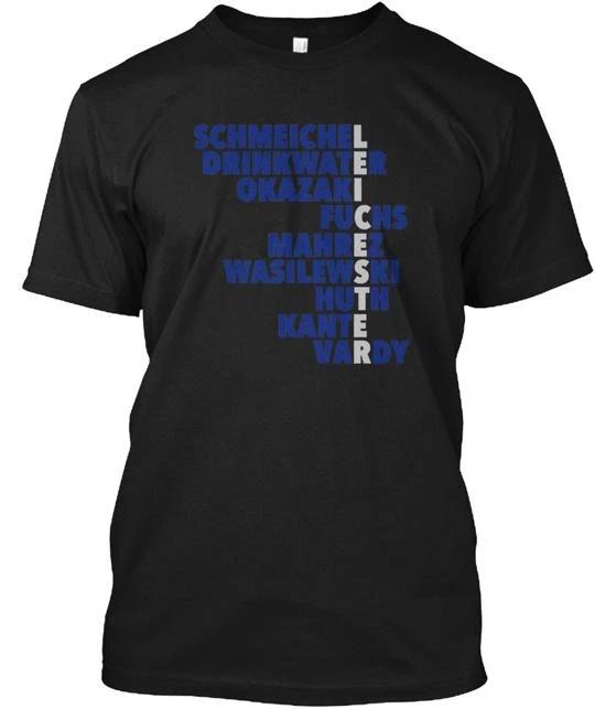 /16 Premier League Champions Leicester Player Names TTshirt Made in USA S-5XL 2XL