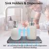 Set of 3 Diatomite Hand Soap Holder, Water Absorbing Stone Tray for Kitchen Countertop, Fast-Drying Bathroom Trays(1pcs 22 x 10cm + 2pcs 10 x 10cm