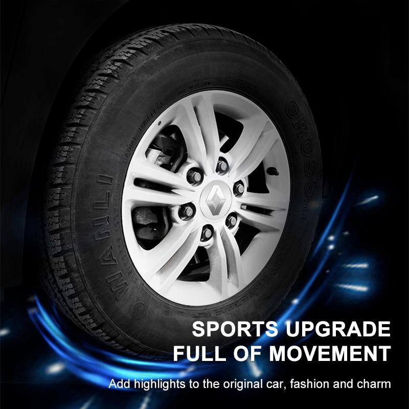 4pcs 56/60mm Car Wheel Center Hub Cap Rim Cover Emblem Stickers For Renault DUSTER Megane 2 3 Clio 4 Captur Kadjar Fluence