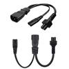 IEC320 C14 to IEC320 C5+IEC320 C7 AC-Power Adapter Cable, 3 Terminals Male to Female Power Connector Cord Wire