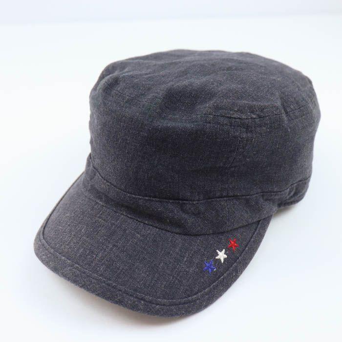 Used BEAMS HEART Work Cap Hat Cotton Linen Brand Men s Size 59cm Navy BEAMS HEART [Used]