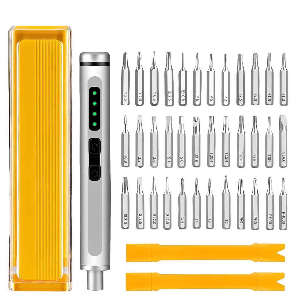 Mini Electric Precision Screwdriver Set Rechargeable Cordless Screwdriver with 36 Magnetic Bits for Electronics Repair