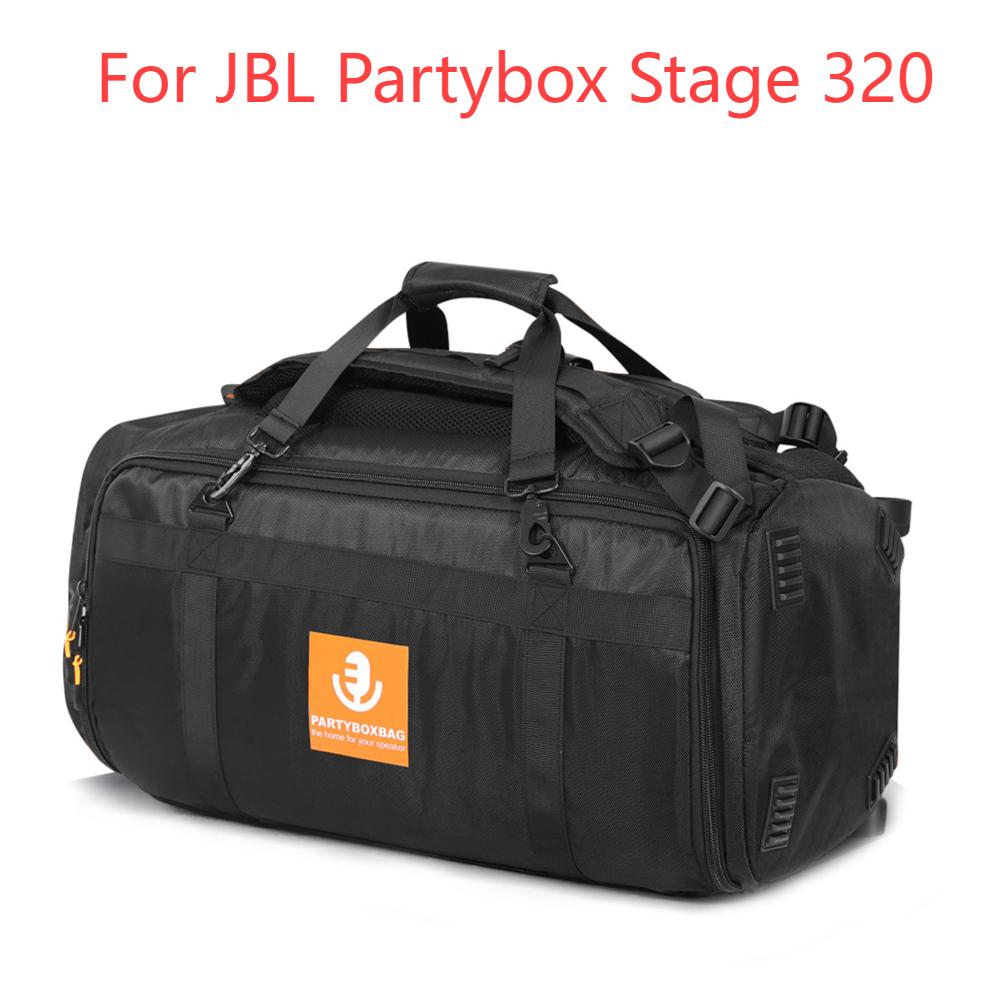 Speaker Bag Travel Case Shockproof Portable Carry Tote Bag Backpack Adjustable Strap for Jbl PartyBox Stage 320/Club 120/110