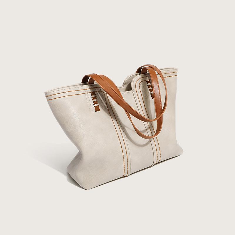 Bolso Tote Simple de Gran Capacidad Estilo Retro Coreano 2025 para Mujer