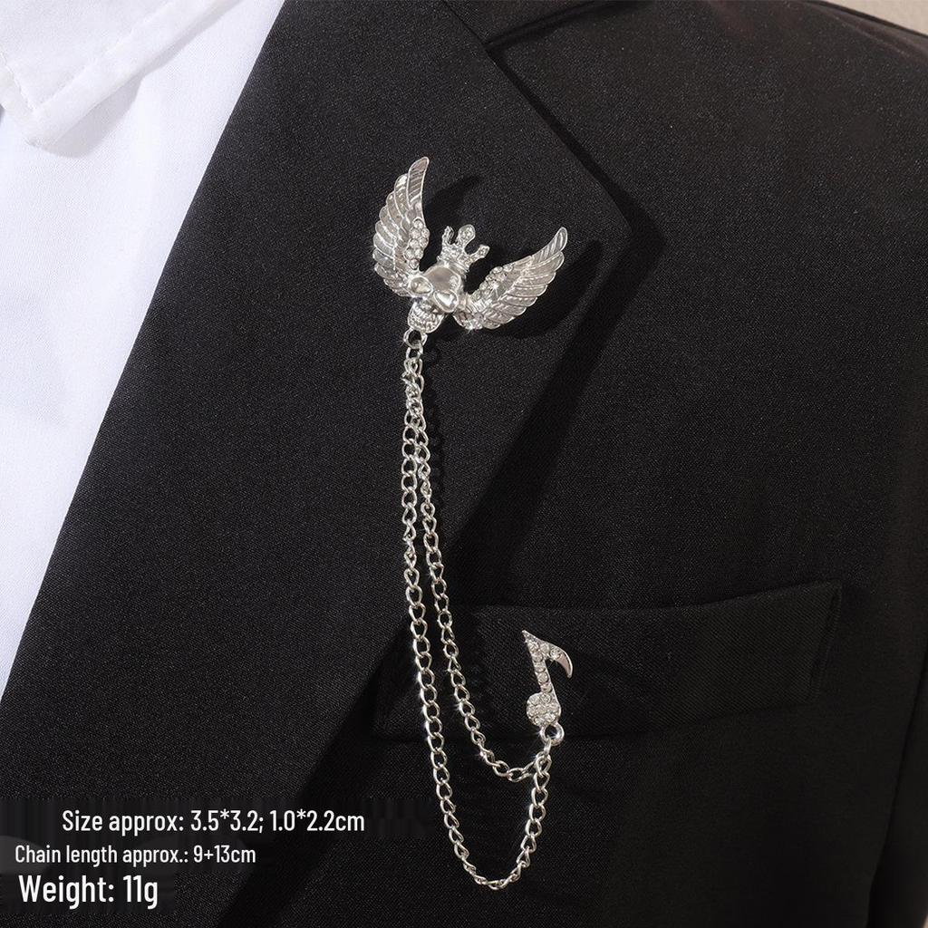 Baroque Rhinestone Pearl Corsage Necklace Brooch - Retro British Court Suit Accessory